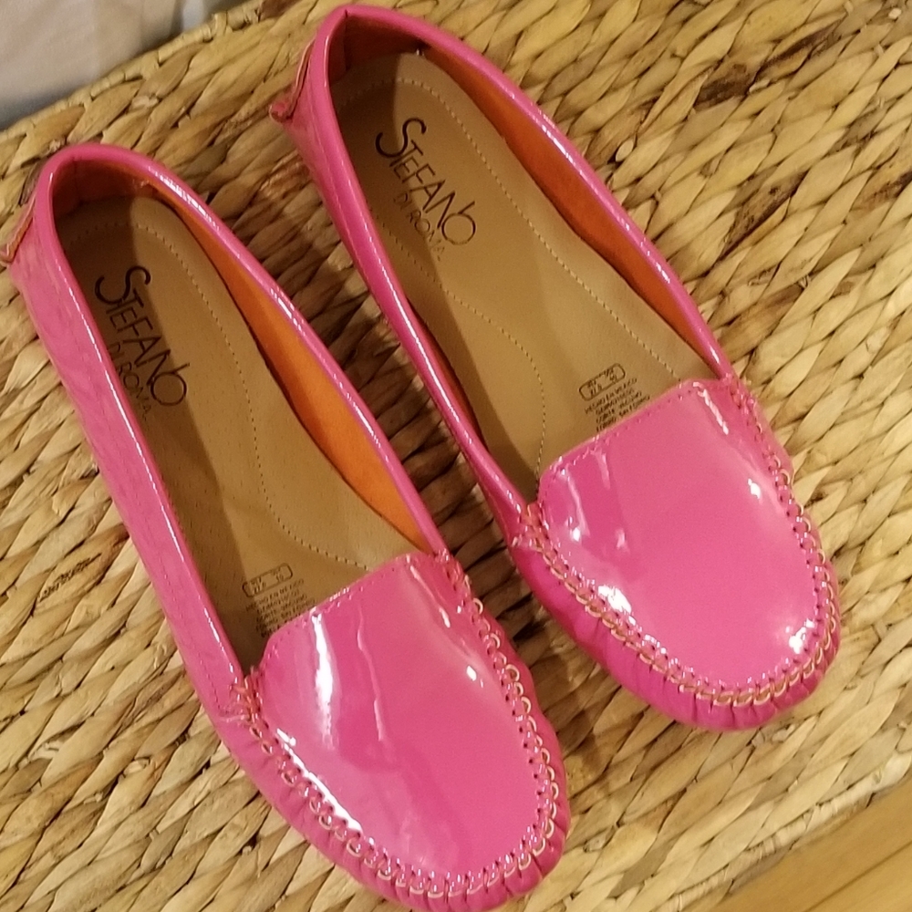 Stefano Pink Patent Leather Loafers